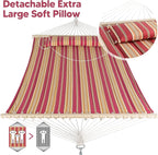 SUNCREAT Double Hammock Quilted Fabric Swing - Image 3