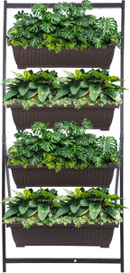 KHOMO GEAR Vertical Garden Planter Balcony Garden Outdoor 4 Tier Raised Bed Box - Image 5