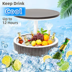 SHAREWIN Patio Cool Bar Table, Height-Adjustable Outdoor Bar Tables 8 Gallon - Image 4