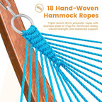 Lazy Daze Hammocks 10.5 FT Double 2 Person Caribbean Rope Hammock, Hand Woven - Image 4