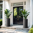 Kante 27.8 Inch Tall Cylindrical Planter, Large Round Plant Pots - Image 4