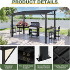 Aoxun 12x6 FT Hardtop Grill Gazebo - Image 3