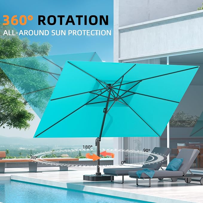 9' X 12' Cantilever Outdoor Patio Umbrellas - Image 5