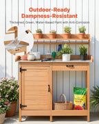 VEVOR Potting Bench Table, 3-in-1 Outdoor Gardening Wooden Workstation - Image 6