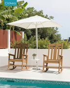 Ciokea Oversized Outdoor Rocking Chairs Set of 3, 380lbs Heavy-Duty Large Patio - Image 2