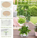 TOSKING 5 Tier Metal Plant Stand Indoor， Plant Shelf, Corner Shelf Flower Pot - Image 5