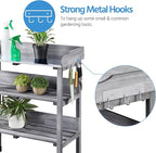 Yaheetech Garden Potting Table Horticulture Potting Bench w/Storage Shelf - Image 6