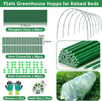 9 Sets Greenhouse Hoops for Raised Beds, Plant Support Hoop House Kit Frame for - Image 2