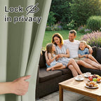 RYB HOME Outdoor Curtains for Patio Waterproof Block Sunlight Thermal Insulated - Image 3