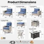 ovios 9-Piece Patio Furniture Set - Image 9