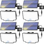 Peasur 4 Pack Solar Motion Lights Outdoor, 318 LED Solar Security Light by Peasur