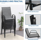 PIZZELLO Patio Chairs Set of 8 - Image 7