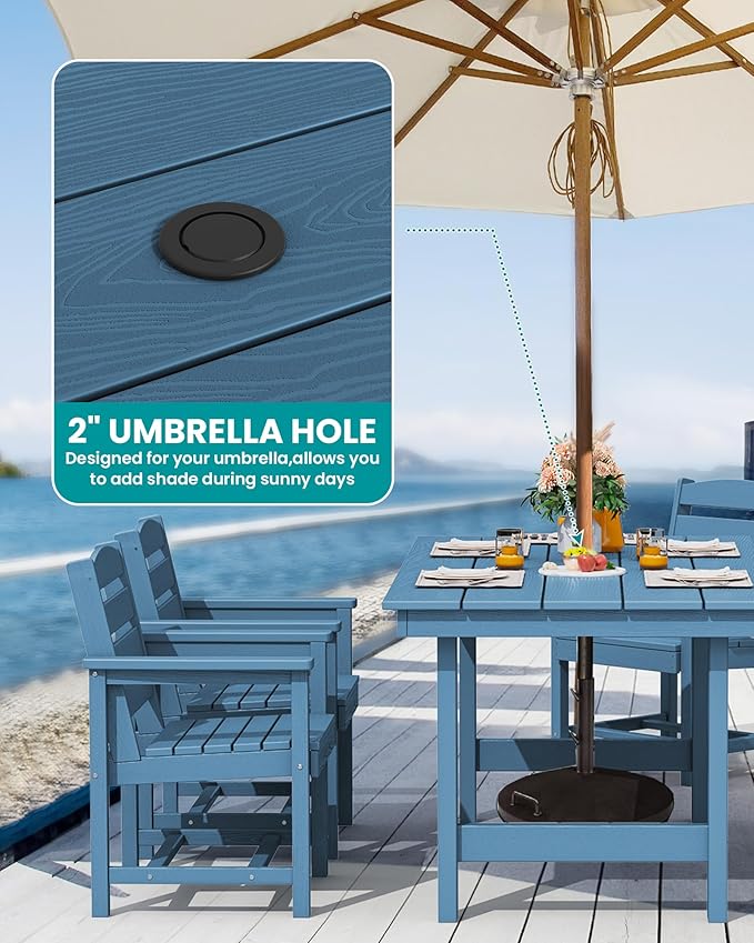 SERWALL Patio Dining Table and Bench Set - Image 3
