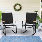 Shintenchi Outdoor Rocking Chairs Set of 2, Upgraded High Back Patio Rocking - Image 7