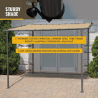 ShelterLogic 10' x 6' Solano Gazebo Canopy Charcoal Carbon Steel Frame and - Image 5
