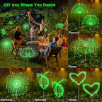 Solar Garden Lights Outdoor, 2 Pack 120 LED Twinkling Firework Lights Decorative - Image 4