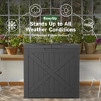 EasyUp 32 Gallon Outdoor Storage Box, Resin Waterproof UV-Resistant Deck Box - Image 4