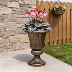 Athena Collection 20''H Garden Plastic Urn Vintage Tall Planter Urn Patio Large - Image 2