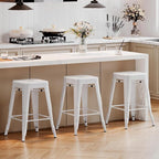 Yaheetech 24 Inch Metal Barstools Set of 4, Counter Height Backless Stools - Image 8