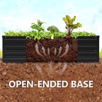 Vengarus 2 Pack 9x3x1FT Galvanized Raised Garden Bed Kit, Outdoor Metal Planter - Image 3