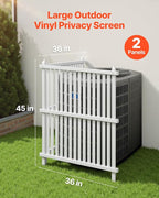 VEVOR 2 Panels Outdoor Privacy Screen, 36 x 45 in Air Conditioner Fence - Image 2