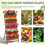 2 Pack 5-tier Vertical Garden Planter 4.5 ft Tall Raised Garden Bed - Image 4