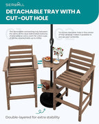 SERWALL Tall Adirondack Chairs Set of 2 - Image 5