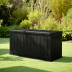 JUMMICO 90 Gallon Waterproof Resin Deck Box, Double Wall Outdoor Storage Box - Image 6