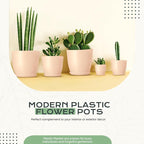 Utopia Home - Plant Pots Indoor - 7/6.6/6/5.3/4.8 Inches Home Decor Flower Pots - Image 5