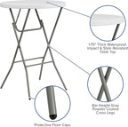 Flash Furniture 32" Round Folding Bar Height Tables - Image 4