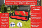 Mission Poly Lumber Wood 5FT Porch Swing Amish Craftsmandship Made in USA HDPE - Image 3