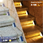 VOLISUN Outdoor Stair Lights 8 Pack, Solar Step Lights Waterproof IP67 - Image 4