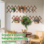 Pack of 2 Extra Thick Wooden Wall Trellis- Expandable Wall Planter Lattice - Image 2