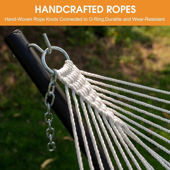Lazy Daze Hammocks 11 FT Double Outside Hammock Quick Dry Olefin Fabric Hammock - Image 4