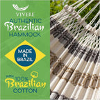 Vivere Authentic Brazilian Cotton Hammock - 450 lb Capacity - Image 2