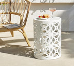 HFHOME Set of 3 Metal Outdoor Side Table, Nesting Round Coffee Table - Image 8