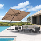 PURPLE LEAF Patio Umbrella 9' X 11.5' Rectangle Cantilever Umbrella Large - Image 2