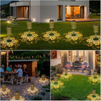 4 Pack Solar Pathway Lights Lights Outdoor, LED Solar Lantern Bright Metal - Image 4