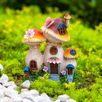 Solar Garden Statue Lights Mushroom Mothers Day Decorations Fairy House - Image 4