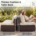 NICESOUL 7 Piece Outdoor Patio Sectional Furniture Set - Image 7
