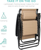 Best Choice Products Folding Zero Gravity Outdoor Recliner Patio Lounge Chair - Image 8
