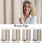 H.VERSAILTEX Blackout Linen Curtains, 100% Blackout Drapes Textured Blackout - Image 5