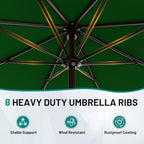 AreShark 9 FT Patio Umbrella for Outdoor, Outdoor Table Umbrella - Image 3