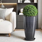 QCQHDU 21 inch Tall Planters for Outdoor & Indoor Plants, 2 Pack Sturdy - Image 6