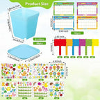 Capoda 48 Sets Garden Flower Pots Crafts Kit DIY Spring Plastic Seedling - Image 2