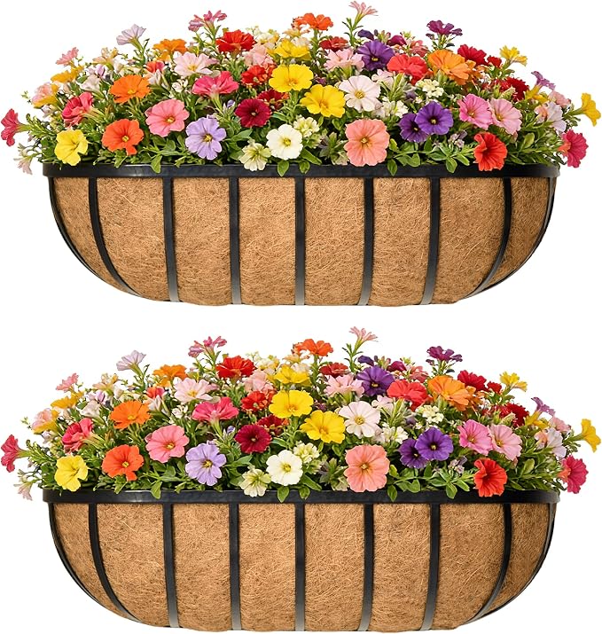 36 Inch Railing Planter Window Box Deck Balcony Rail Planter by EIMQUVW