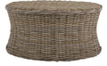 SAFAVIEH Home Collection Ruxton Natural Rattan Round Coffee Table Ottoman by SAFAVIEH