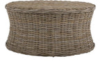 SAFAVIEH Home Collection Ruxton Natural Rattan Round Coffee Table Ottoman by SAFAVIEH