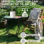 Fashion&cool Outdoor Side Tables, Weather Resistant Metal End Table Side Table - Image 7