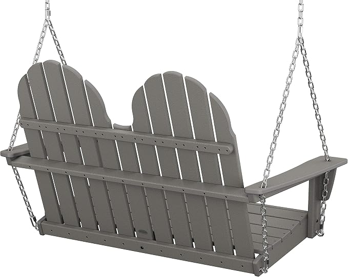 POLYWOOD Vineyard 2-Person Porch Swing, Mahogany - Image 2